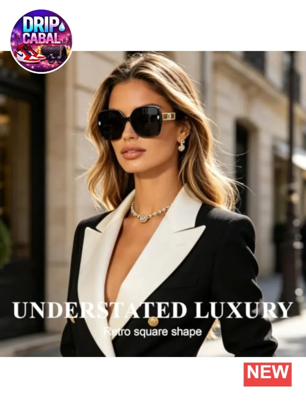 3 Pack Retro Oversized Square Sunglasses Women UV400 Protection Plastic Frame